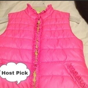 Kate Mack girls frilly puffy vest size 10